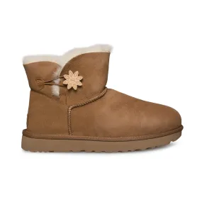 UGG Bailey Button II Flower Chestnut Boots - Women's