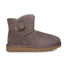 UGG Bailey Button II Flower Stormy Grey Boots - Women's