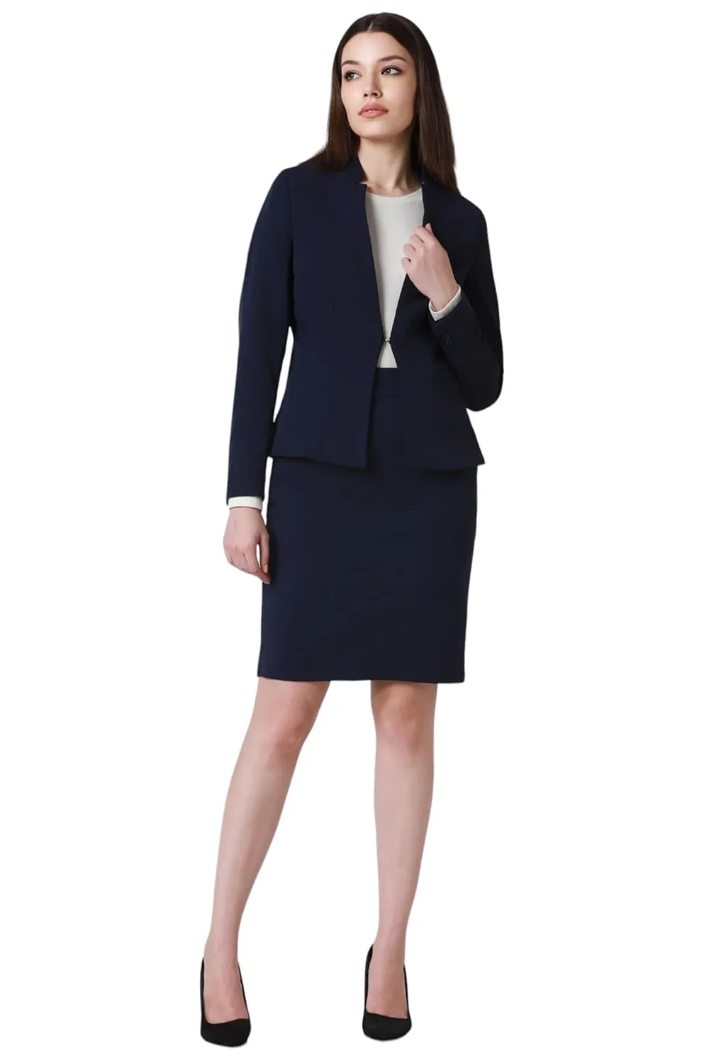 Van Heusen Women's Blazer (VWBZCRGB293131_Navy_L