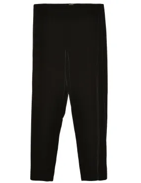 Velvet Fabric Black Trousers - W28 L28