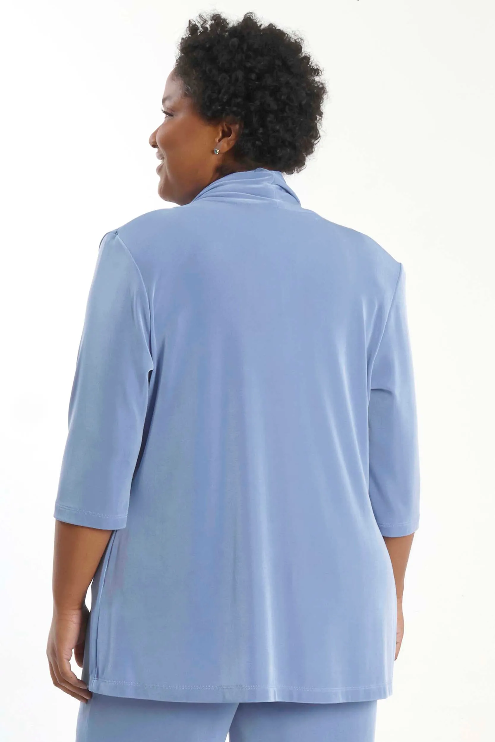 Vikki Vi Classic Powder Blue 3/4 Sleeve Kimono Jacket