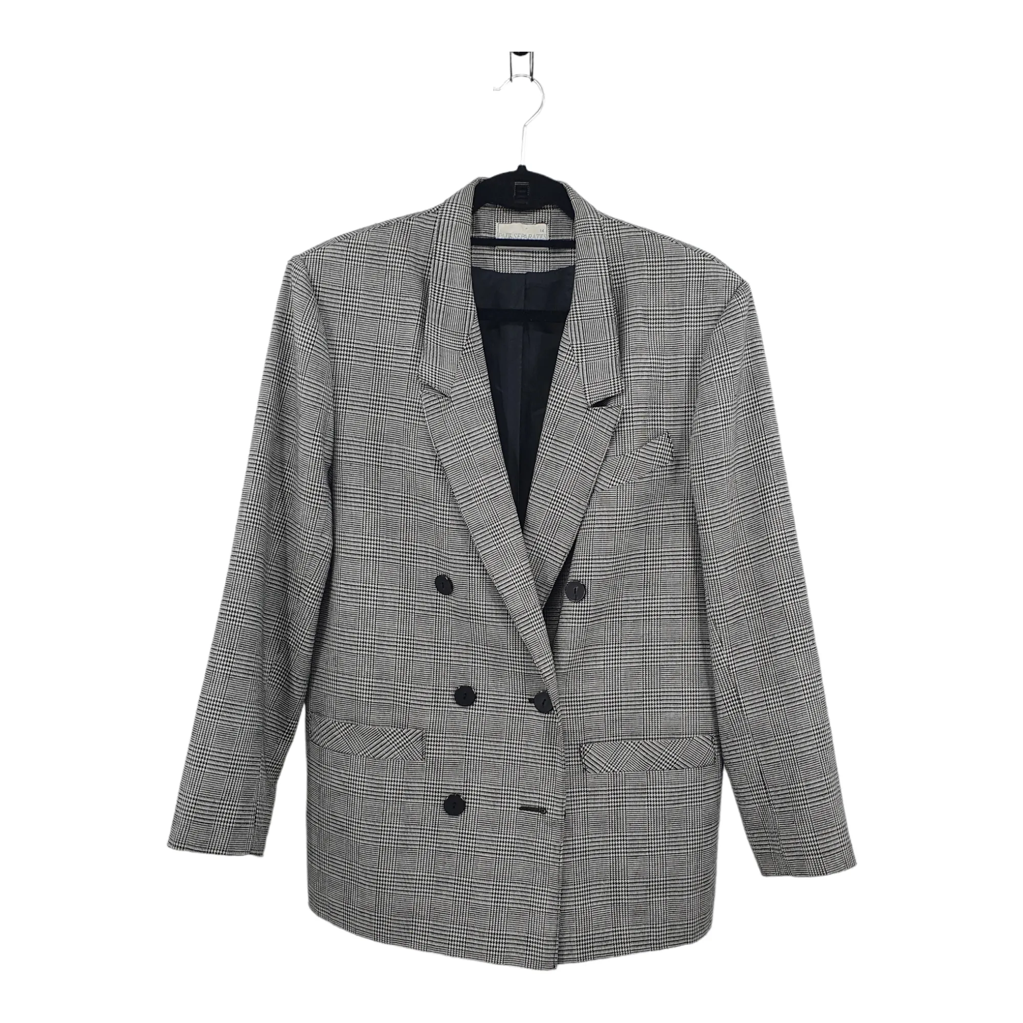 Vintage 80s Herringbone Blazer - Paul Sepreates - 42"