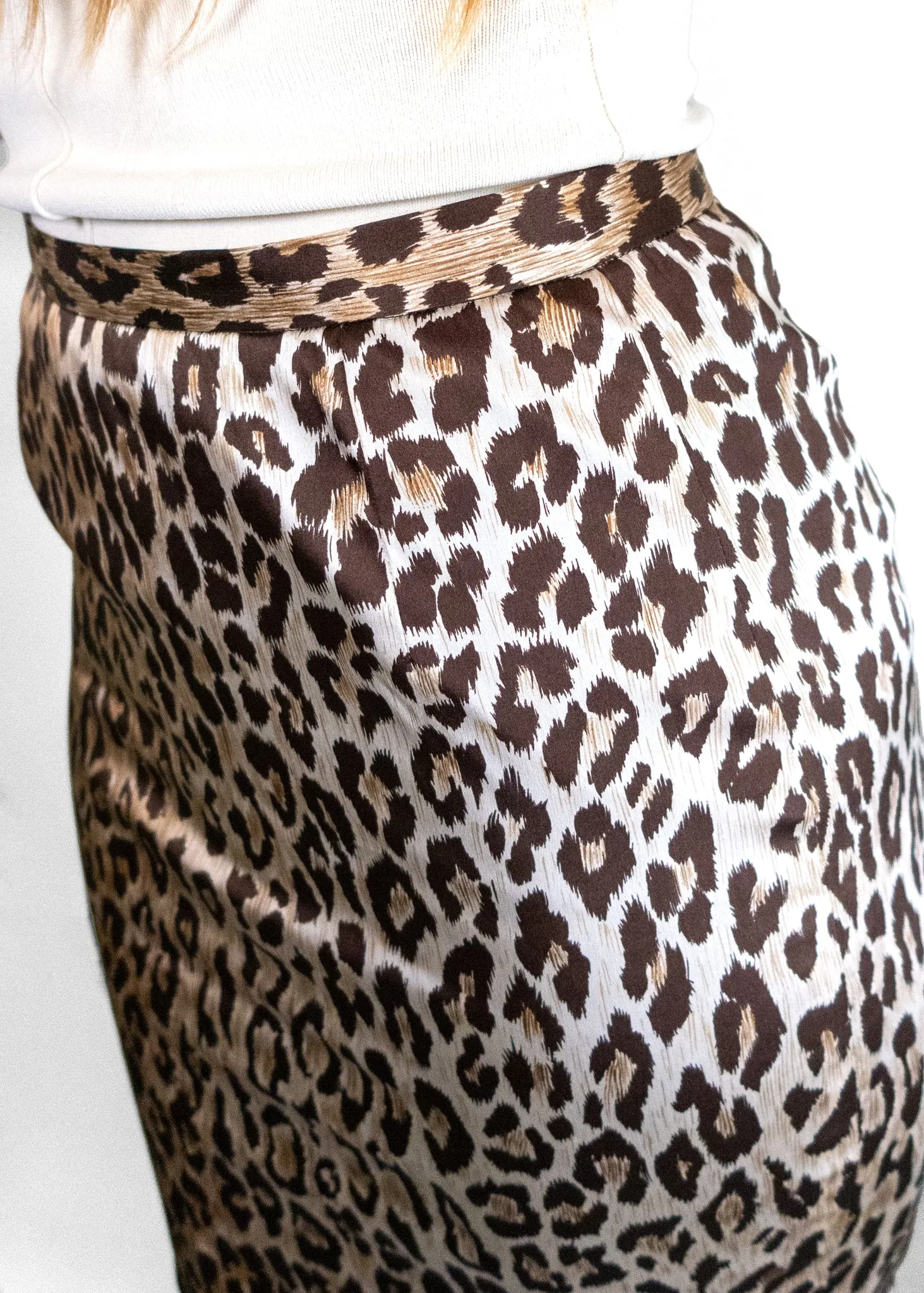 Vintage Dolce & Gabbana Leopard Print Skirt