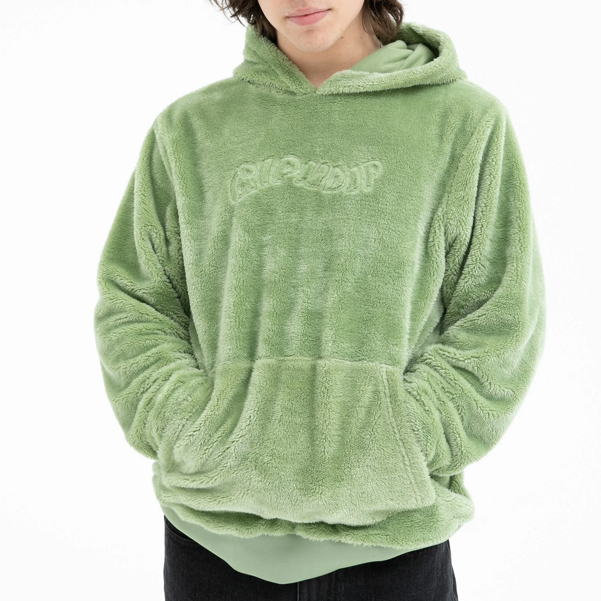 Waves Sherpa Hoodie (Pistachio)