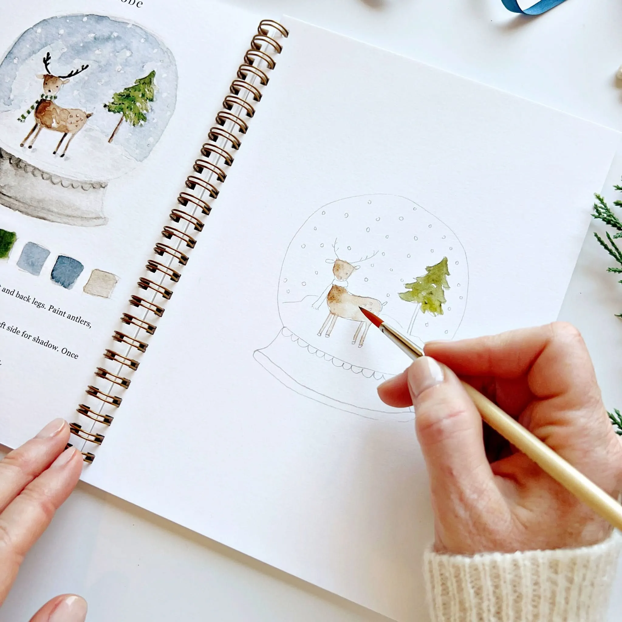 winter watercolor workbook