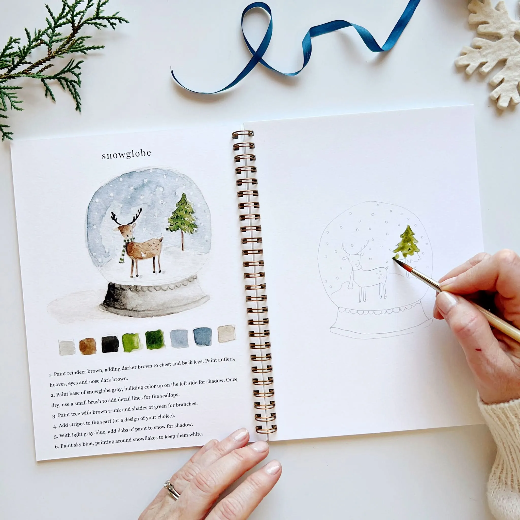 winter watercolor workbook