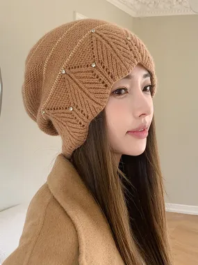 Women Artsy Winter Colorblock Knit Hat